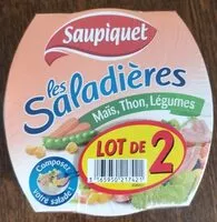 Mängden socker i Saladières maïs thon légumes lot de 2