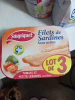 Mängden socker i Filets de sardines sans arêtes tomates et petits légumes