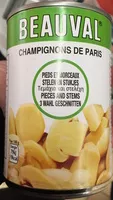 Mängden socker i Champignons de Paris pieds et morceaux