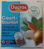 Mängden socker i Court bouillon de poissons crustacé