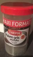 Mängden socker i Ducros Poivre gris moulu