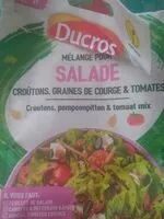 Mängden socker i Mélange pour salade croûtons graines de courge tomates
