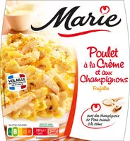 Mängden socker i Poulet à la crème et aux champignons, farfalles