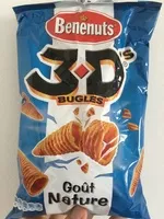 Mängden socker i 3D's Bugles goût nature