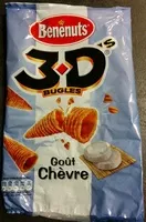 Mängden socker i Lay's 3D's Bugles goût chèvre