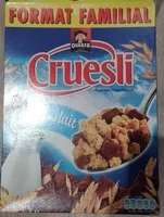 Mängden socker i Cruesli chocolat au lait (format familial)