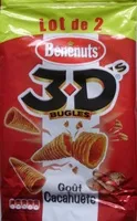 Mängden socker i Lay's 3D's Bugles goût cacahuète lot de 2 x 85 g