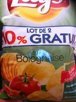 Mängden socker i Chips saveur bolognaise (lot de 2, +10% gratuit)