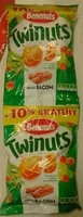 Mängden socker i Bénénuts Twinuts saveur bacon grillé 2 x 150 g + 10% offert