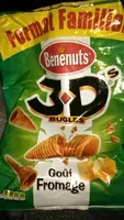 Mängden socker i Lay's 3D's Bugles goût fromage format familial