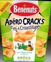 Mängden socker i Bénénuts Cuits au Four Fins & Croustillants goût huile d'olive et herbes de Provence