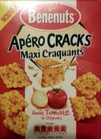 Mängden socker i Bénénuts Cuits au Four Maxi Craquants goût tomates à la provençale