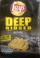 Mängden socker i Deep ridged saveur nature