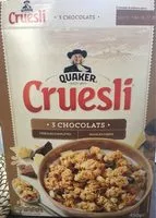 Mängden socker i Quaker Cruesli 3 chocolats