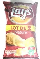 Mängden socker i Lay's nature lot de 2 x 150 g
