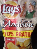 Mängden socker i Lay's Recette à l'ancienne nature 300 g + 10% offert