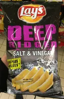 Mängden socker i Lay's Deep ridged saveur salt & vinegar