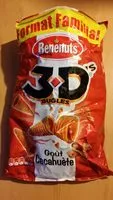 Mängden socker i Lay's 3D's Bugles goût cacahuète format familial