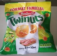 Mängden socker i Bénénuts Twinuts saveur bacon grillé format familial