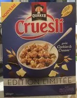 Mängden socker i Cruesli - Goût Cookies & Cream