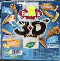 Mängden socker i 3D's Bugles goûts salé, emmental, cacahuète