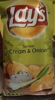 Mängden socker i Chips saveur cream & onion