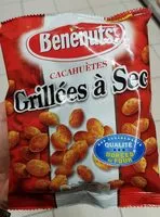 Mängden socker i Bénénuts Cacahuètes grillées à sec format XL