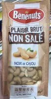 Mängden socker i Bénénuts Plaisir brut Noix de cajou