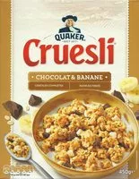 Mängden socker i Cruesli chocolat et banane - Céréales complètes