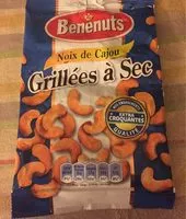 Mängden socker i Bénénuts Noix de cajou grillées à sec