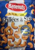 Mängden socker i Noix de cajou grillées à sec Bénénuts