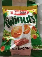 Mängden socker i Bénenuts Twinuts goût bacon lot de 2 x 140 g