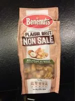 Mängden socker i Bénénuts Plaisir brut Mélange de noix amandes, noix, cajous, noisettes