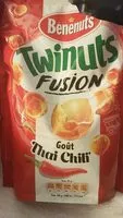 Mängden socker i Bénénuts Twinuts Fusion goût thai chili