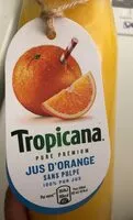 Mängden socker i Tropicana Jus d'orange sans pulpe 1 L