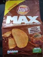 Mängden socker i Lay's Max saveur poulet aux herbes