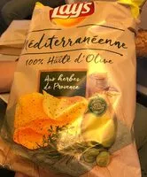 Mängden socker i Lay's Méditerranéenne 100% huile d'olive aux herbes de Provence format familial