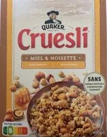 Mängden socker i Cruesli miel et noisettes