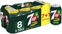Mängden socker i 7UP saveur mojito citron vert & menthe 7 x 33 cl + 1 offerte