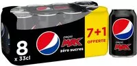 Mängden socker i Pepsi Max 7 x 33 cl + 1 offerte