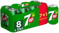 Mängden socker i 7UP saveur citron & citron vert 7 x 33 cl + 1 offerte