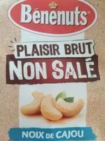 Mängden socker i Bénénuts Plaisir brut Non Salé Noix de cajou