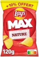 Mängden socker i Lay's Max nature 120 g + 10% offert