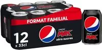 Mängden socker i Pepsi Max format familial 12 x 33 cl