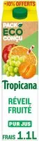 Mängden socker i Tropicana Pure premium réveil fruité 1 L +10% offerts