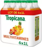 Mängden socker i Tropicana Multivitamines lot de 6 x 1 L