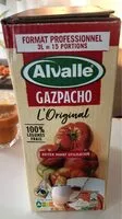 Mängden socker i Alvalle Gazpacho l'original format professionnel 3 L