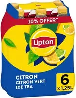 Mängden socker i Lipton Ice Tea saveur citron citron vert 6 x 1,25 L dont 10% offert