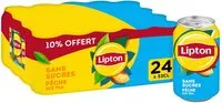 Mängden socker i Lipton Ice Tea saveur pêche sans sucres 24 x 33 cl dont 10% offert
