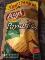 Mängden socker i Chips paysannes nature (format familial)